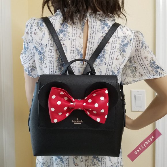 KATE SPADE MINNIE MOUSE DISNEY BLACK BACKPACK RED main image 12